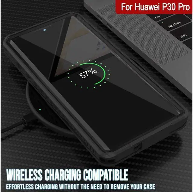 Alt view image 5 of 7 - BONAEVER Huawei P30 Pro Waterproof Case [ Standud Standar Series] [Slim Fit] [IP68 Certified] [Shockproof] [Dirtproof] [Snowproof] Armor Cover Compatible with Huawei P30 Pro Black
