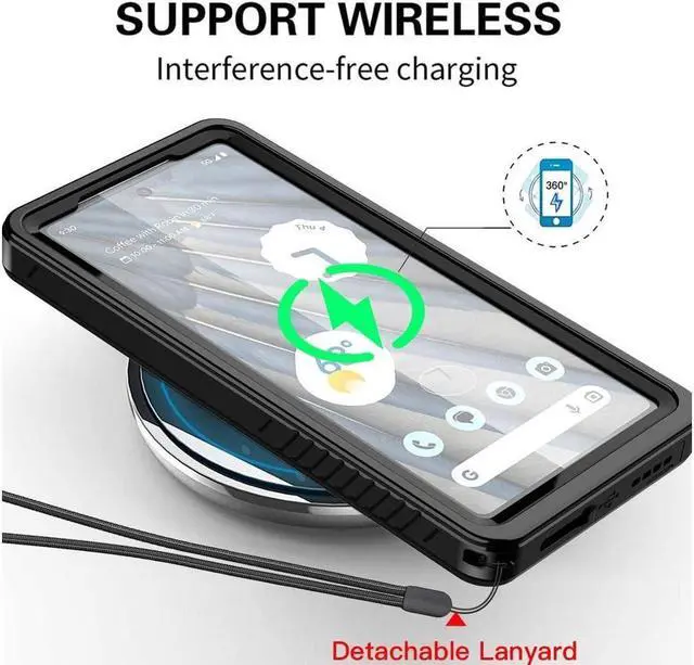 Alt view image 5 of 7 - BONAEVER for Google Pixel 7A Case Waterproof Clear Water Proof Shockproof Dustdproof Snowproof Rugged Transparent Built-in Screen Protector Underwater Phone Case for Google Pixel 7A