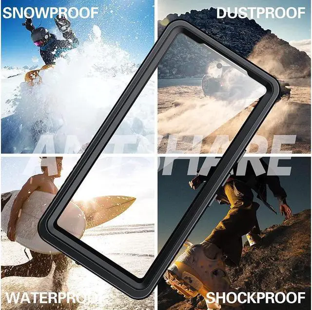 Alt view image 3 of 7 - BONAEVER for Google Pixel 7A 5G Case IP68 Waterproof with Built-in Screen Protector Sealed Shockproof Dustdproof Snowproof Clear Case for Pixel 7A 6.1 inch - Black