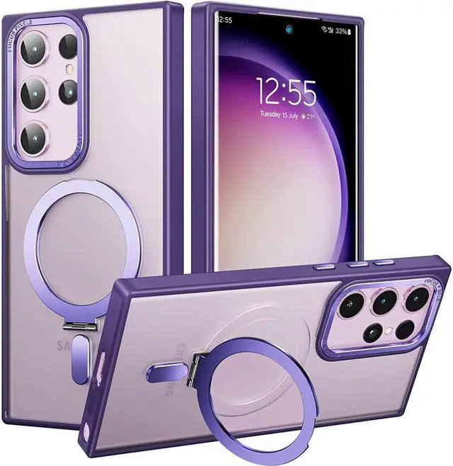 Main image of BONAEVER For Samsung Galaxy S23 Ultra Case with Magnetic Invisible Stand [Compatible with Mag Safe] Shockproof Slim Translucent Matte Cases for Samsung Galaxy S23 Ultra 6.8 inch