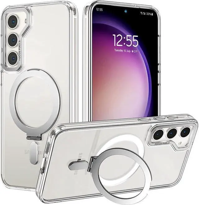 Main image of BONAEVER For Samsung Galaxy S23 Plus Case with Magnetic Invisible Stand [Compatible with Mag Safe] Shockproof Slim Translucent Matte Cases for Samsung Galaxy S23 Plus 6.6 inch