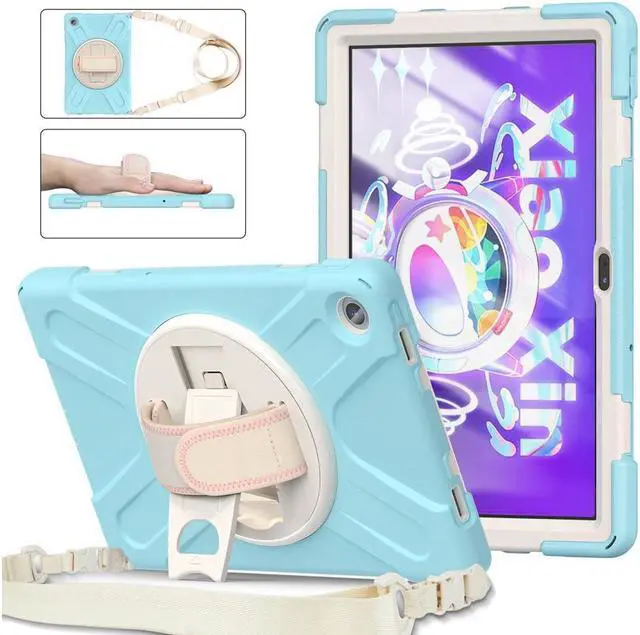 Main image of BONAEVER For Lenovo Tab M10 Plus Case 10.6 inch 2020 3rd Gen Mdoel TB-125F TB-128F Shockproof Rugged Protective Cover with Stand / H & Shoulder Strap / Pencil Holder
