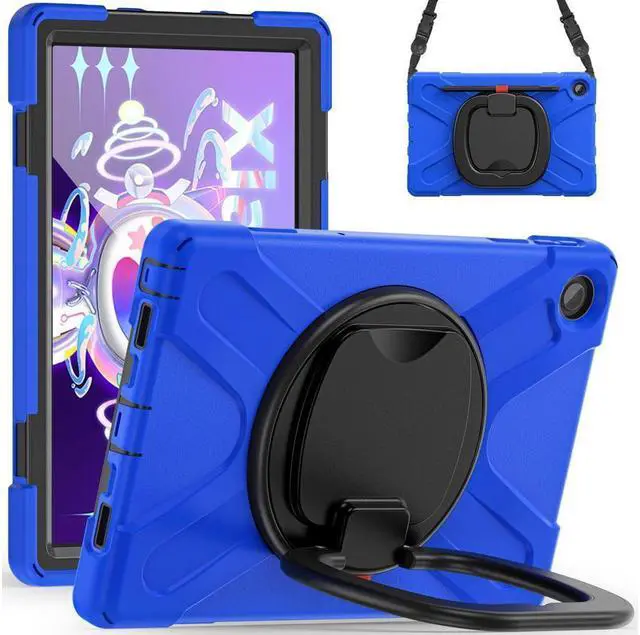 Main image of BONAEVER For Lenovo Tab M10 Plus Case 10.6 inch 2020 3rd Gen Mdoel TB-125F TB-128F Shockproof Rugged Protective Cover with Stand / H & Shoulder Strap / Pencil Holder