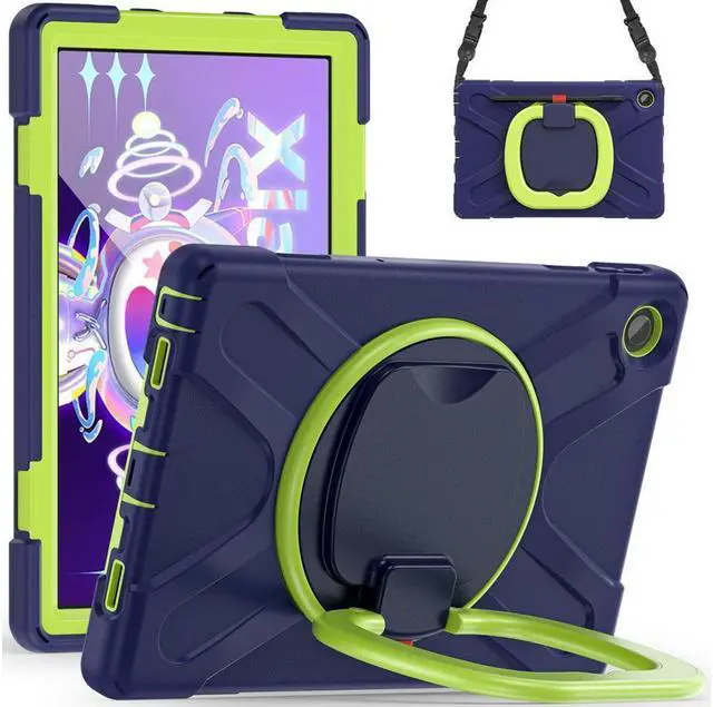 Main image of BONAEVER For Lenovo Tab M10 Plus Case 10.6 inch 2020 3rd Gen Mdoel TB-125F TB-128F Shockproof Rugged Protective Cover with Stand / H & Shoulder Strap / Pencil Holder