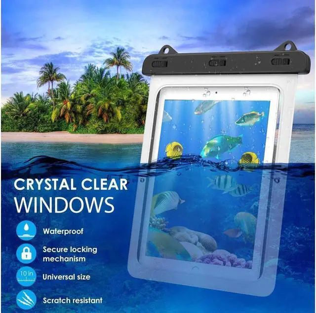 Alt view image 3 of 7 - BONAEVER Waterproof Case Pouch Dry Bag for iPad Mini 6 iPad 9 iPad 9.7 6/5/4/3/2 iPad Pro 9.7 iPad Air 5 10.9/3/2 Samsung Tab S4/ S3/ S2/Tab A 9.7 Galaxy Note 8 Tab E 9.6