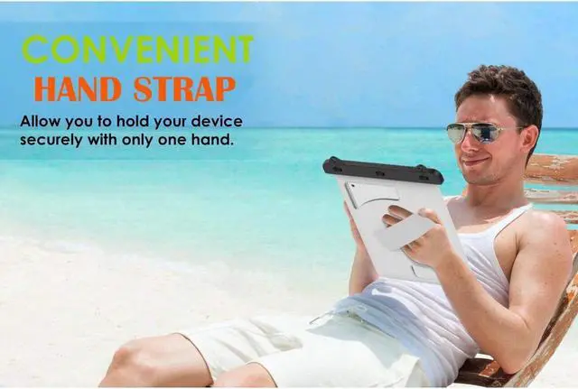 Alt view image 5 of 7 - BONAEVER Waterproof Case Pouch Dry Bag for iPad Mini 6 iPad 9 iPad 9.7 6/5/4/3/2 iPad Pro 9.7 iPad Air 5 10.9/3/2 Samsung Tab S4/ S3/ S2/Tab A 9.7 Galaxy Note 8 Tab E 9.6