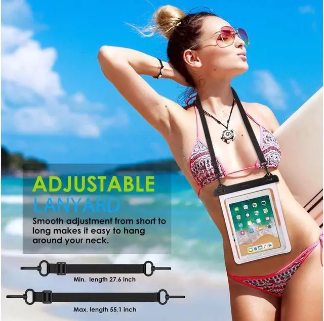 Alt view image 6 of 7 - BONAEVER Waterproof Case Pouch Dry Bag for iPad Mini 6 iPad 9 iPad 9.7 6/5/4/3/2 iPad Pro 9.7 iPad Air 5 10.9/3/2 Samsung Tab S4/ S3/ S2/Tab A 9.7 Galaxy Note 8 Tab E 9.6