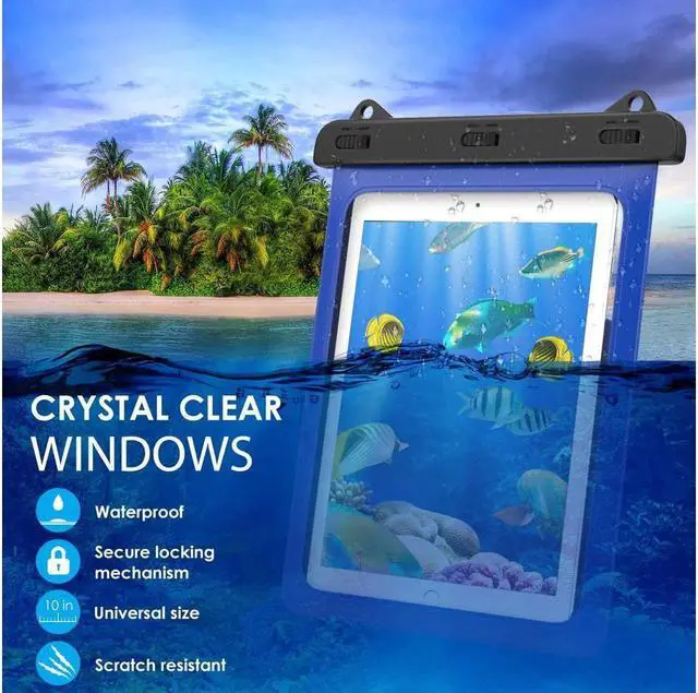 Alt view image 6 of 7 - BONAEVER Waterproof Case Pouch Dry Bag for iPad Mini 6 iPad 9 iPad 9.7 6/5/4/3/2 iPad Pro 9.7 iPad Air 5 10.9/3/2 Samsung Tab S4/ S3/ S2/Tab A 9.7 Galaxy Note 8 Tab E 9.6