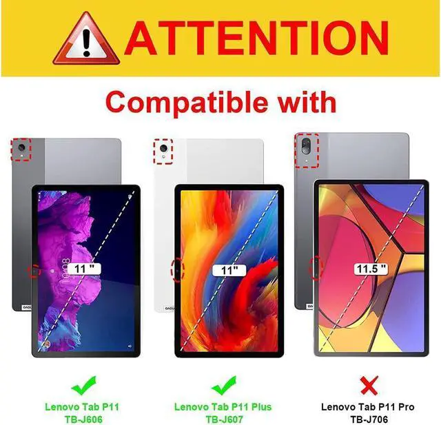 Alt view image 2 of 7 - BONAEVER Touchpad Keyboard Case for Lenovo Tab P11 / Lenovo P11 Plus Case Bluetooth Trackpad Keyboard Cover for Lenovo Tab P11 / Lenovo P11 Plus Model TB-J606F TB-J606X TB-J607 TB-J616F