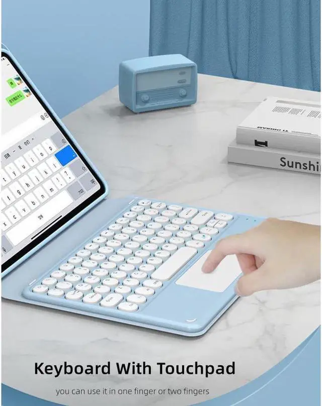 Alt view image 4 of 7 - BONAEVER Keyboard Case for iPad Air 11 Inch M3 M2 2025 2024, iPad Air 5 2022 / Air 4 10.9 inch 2020 / iPad Pro 11 2021 2020 2018 with Touchpad Keyboard & Pencil Holder Clear Back Cover
