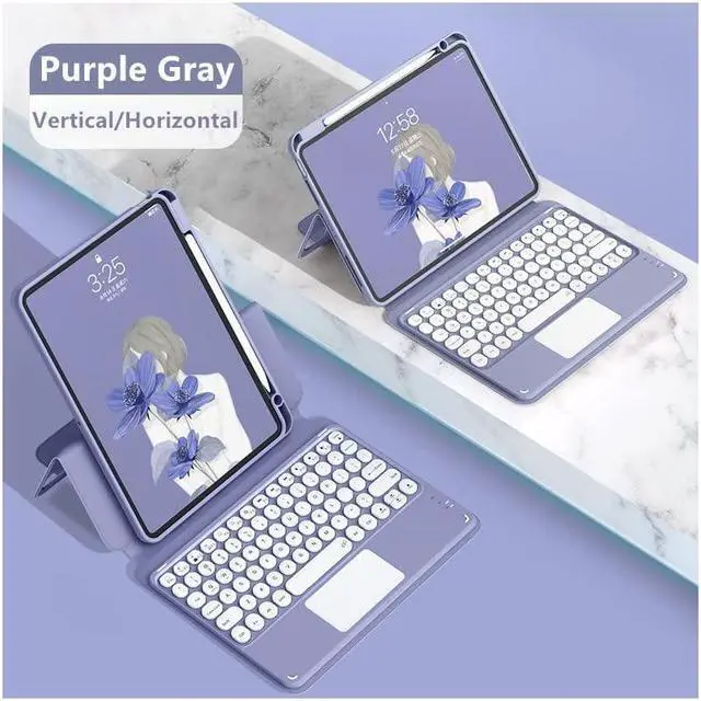 Alt view image 6 of 7 - BONAEVER Keyboard Case for iPad Air 11 Inch M3 M2 2025 2024, iPad Air 5 2022 / Air 4 10.9 inch 2020 / iPad Pro 11 2021 2020 2018 with Touchpad Keyboard & Pencil Holder Clear Back Cover