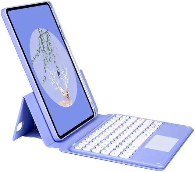 Alt view image 2 of 3 - BONAEVER Keyboard Case for iPad Air 11 Inch M3 M2 2025 2024, iPad Air 5 2022 / Air 4 10.9 inch 2020 / iPad Pro 11 2021 2020 2018 with Touchpad Keyboard & Pencil Holder Clear Back Cover