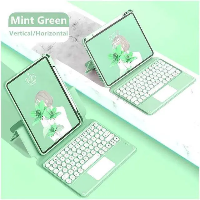 Alt view image 2 of 4 - BONAEVER Keyboard Case for iPad Air 11 Inch M3 M2 2025 2024, iPad Air 5 2022 / Air 4 10.9 inch 2020 / iPad Pro 11 2021 2020 2018 with Touchpad Keyboard & Pencil Holder Clear Back Cover