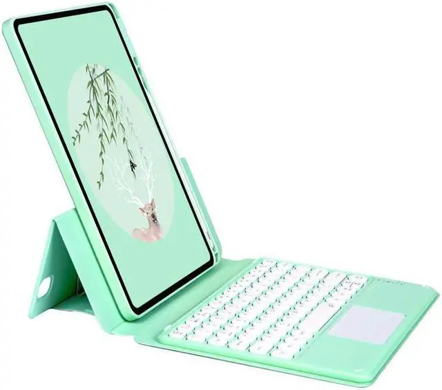 Alt view image 3 of 4 - BONAEVER Keyboard Case for iPad Air 11 Inch M3 M2 2025 2024, iPad Air 5 2022 / Air 4 10.9 inch 2020 / iPad Pro 11 2021 2020 2018 with Touchpad Keyboard & Pencil Holder Clear Back Cover