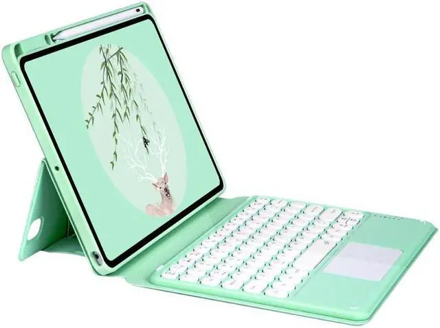 Alt view image 4 of 4 - BONAEVER Keyboard Case for iPad Air 11 Inch M3 M2 2025 2024, iPad Air 5 2022 / Air 4 10.9 inch 2020 / iPad Pro 11 2021 2020 2018 with Touchpad Keyboard & Pencil Holder Clear Back Cover