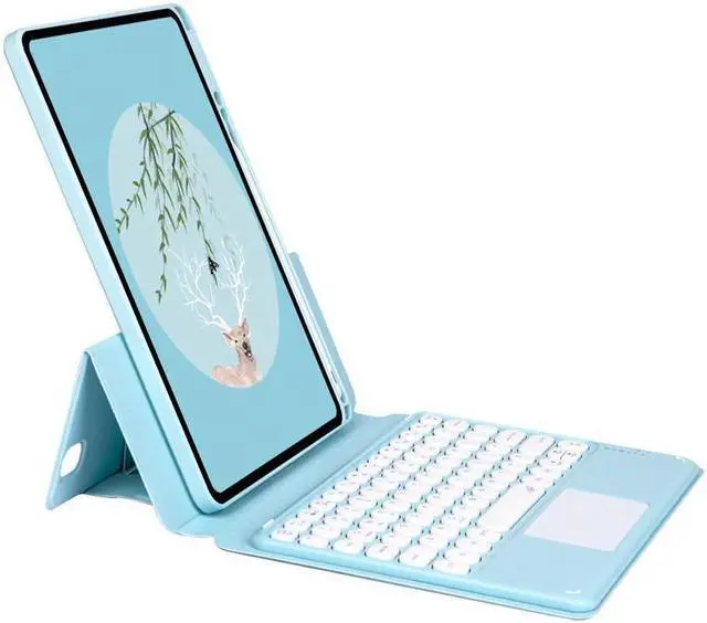 Alt view image 2 of 3 - BONAEVER Keyboard Case for iPad Air 11 Inch M3 M2 2025 2024, iPad Air 5 2022 / Air 4 10.9 inch 2020 / iPad Pro 11 2021 2020 2018 with Touchpad Keyboard & Pencil Holder Clear Back Cover