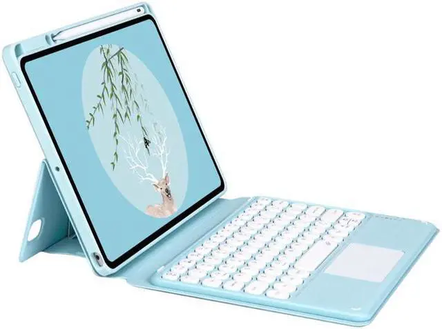 Alt view image 3 of 3 - BONAEVER Keyboard Case for iPad Air 11 Inch M3 M2 2025 2024, iPad Air 5 2022 / Air 4 10.9 inch 2020 / iPad Pro 11 2021 2020 2018 with Touchpad Keyboard & Pencil Holder Clear Back Cover