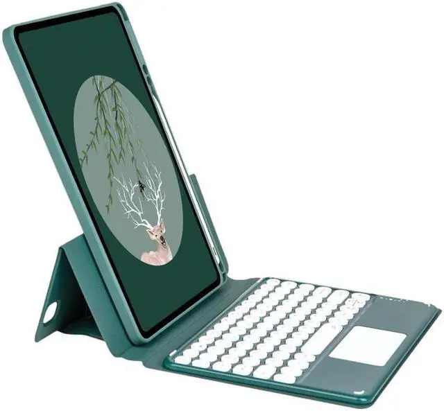 Alt view image 3 of 4 - BONAEVER Keyboard Case for iPad Air 11 Inch M3 M2 2025 2024, iPad Air 5 2022 / Air 4 10.9 inch 2020 / iPad Pro 11 2021 2020 2018 with Touchpad Keyboard & Pencil Holder Clear Back Cover