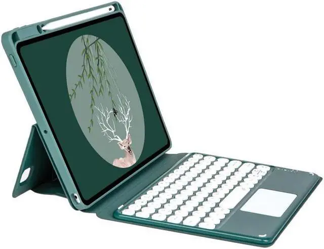 Alt view image 4 of 4 - BONAEVER Keyboard Case for iPad Air 11 Inch M3 M2 2025 2024, iPad Air 5 2022 / Air 4 10.9 inch 2020 / iPad Pro 11 2021 2020 2018 with Touchpad Keyboard & Pencil Holder Clear Back Cover