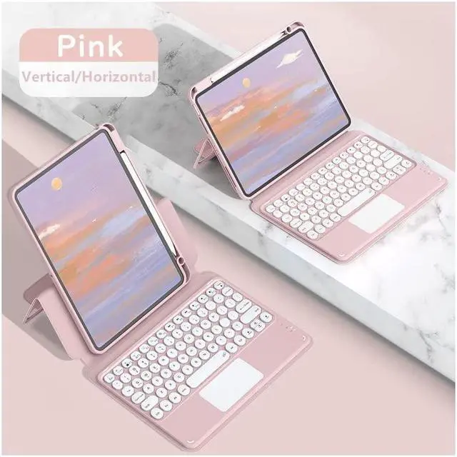 Alt view image 2 of 4 - BONAEVER Keyboard Case for iPad Air 11 Inch M3 M2 2025 2024, iPad Air 5 2022 / Air 4 10.9 inch 2020 / iPad Pro 11 2021 2020 2018 with Touchpad Keyboard & Pencil Holder Clear Back Cover