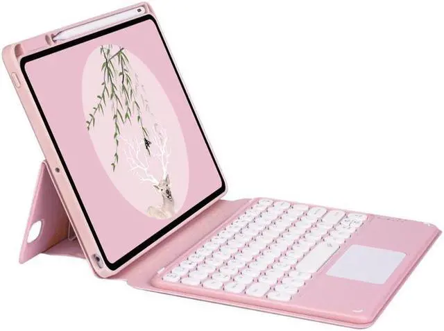 Alt view image 3 of 4 - BONAEVER Keyboard Case for iPad Air 11 Inch M3 M2 2025 2024, iPad Air 5 2022 / Air 4 10.9 inch 2020 / iPad Pro 11 2021 2020 2018 with Touchpad Keyboard & Pencil Holder Clear Back Cover