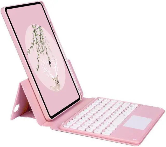 Alt view image 4 of 4 - BONAEVER Keyboard Case for iPad Air 11 Inch M3 M2 2025 2024, iPad Air 5 2022 / Air 4 10.9 inch 2020 / iPad Pro 11 2021 2020 2018 with Touchpad Keyboard & Pencil Holder Clear Back Cover