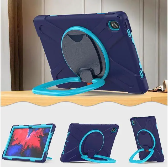 Alt view image 3 of 6 - BONAEVER Case for Lenovo Tab P11 Plus / P11 11 inch 2022 2021 2020 Model TB-J606F / TB-J606X / TB-J616F / TB-J607F with Stand and Strap Shoulder Strap Shockproof Protective Cover