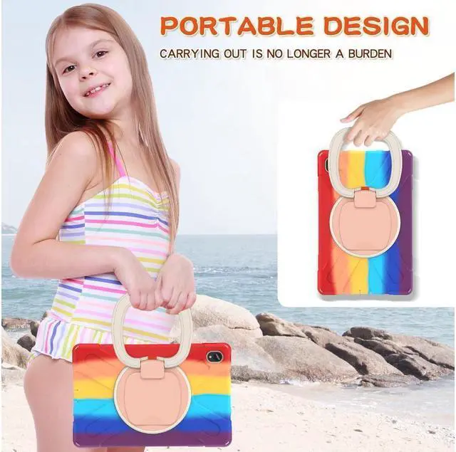 Alt view image 3 of 7 - BONAEVER Case for Lenovo Tab P11 Plus / P11 11 inch 2022 2021 2020 Model TB-J606F / TB-J606X / TB-J616F / TB-J607F with Stand and Strap Shoulder Strap Shockproof Protective Cover