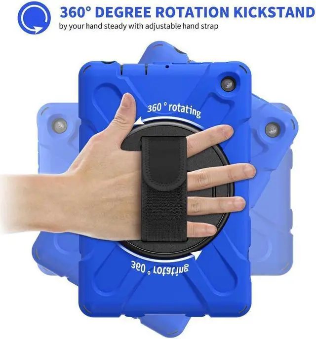 Alt view image 3 of 7 - BONAEVER For Amazon All-New Kindle Fire 7 (12th Generation 2022 Release) Case Shockproof Protective Case for All-New Kindle Fire 7 inch with Stand andandle Hand Strap & Shoulder Strap