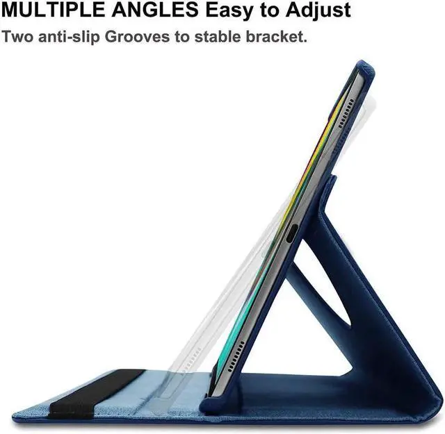 Alt view image 6 of 6 - BONAEVER Case for Samsung Galaxy Tab S 10.5 inch 2014 Model SM-T800 SM-T805 - 360 Degree Rotating Stand Case Smart Protective Cover with Universal Stylus Pen
