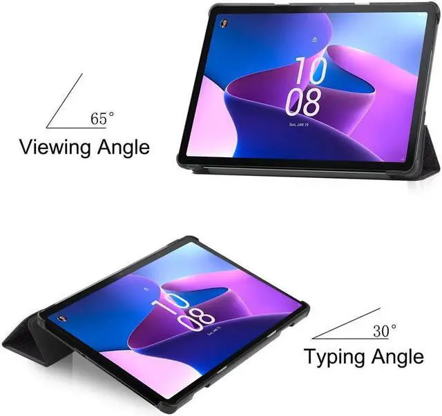 Alt view image 3 of 7 - BONAEVER Case for Lenovo Tab M10 3rd Gen 10.1 inch 2022 TB-328F Slim Shell Tri-Fold Magnetic protective Stand Cover with Auto Sleep/Wake