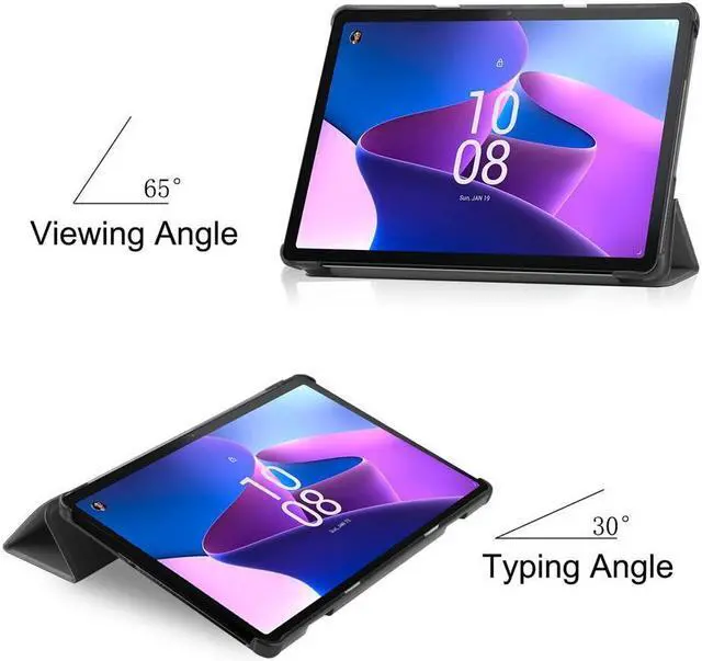Alt view image 4 of 7 - BONAEVER Case for Lenovo Tab M10 3rd Gen 10.1 inch 2022 TB-328F Slim Shell Tri-Fold Magnetic protective Stand Cover with Auto Sleep/Wake