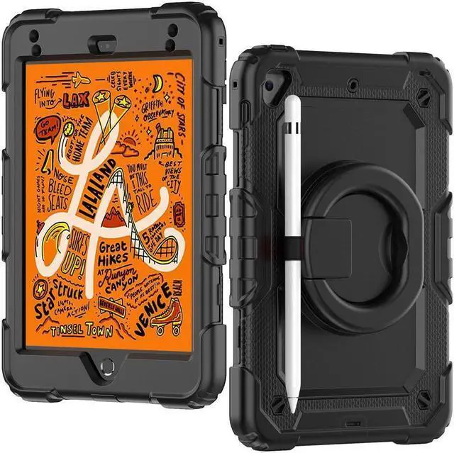 Alt view image 2 of 7 - BONAEVER For iPad Mini 5 / iPad Mini 4 Case with Screen Protector Shockproof Cover for iPad Mini 5th / 4th Generation 7.9 Inch with S Pen Holder Stand and Strap Shoulder Strap