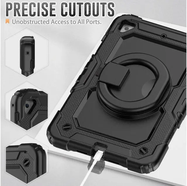 Alt view image 6 of 7 - BONAEVER For iPad Mini 5 / iPad Mini 4 Case with Screen Protector Shockproof Cover for iPad Mini 5th / 4th Generation 7.9 Inch with S Pen Holder Stand and Strap Shoulder Strap