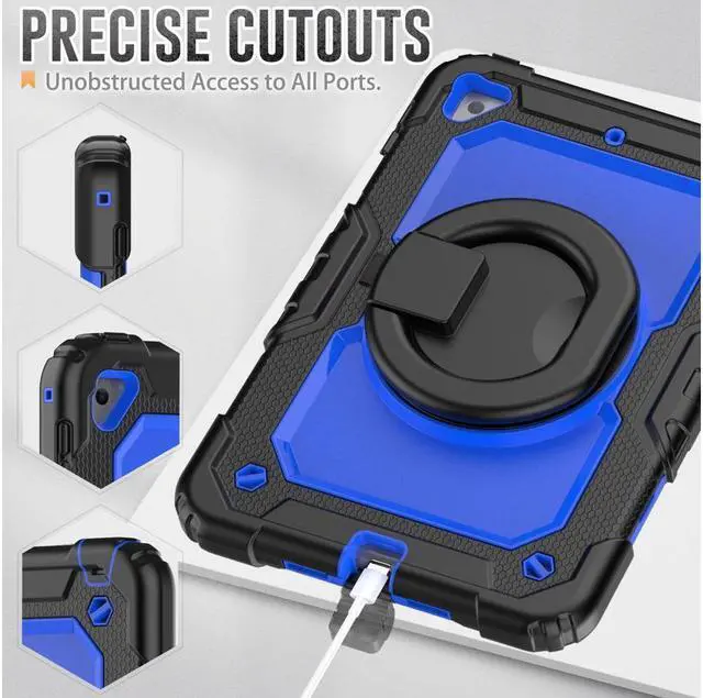 Alt view image 4 of 7 - BONAEVER For iPad Mini 5 / iPad Mini 4 Case with Screen Protector Shockproof Cover for iPad Mini 5th / 4th Generation 7.9 Inch with S Pen Holder Stand and Strap Shoulder Strap