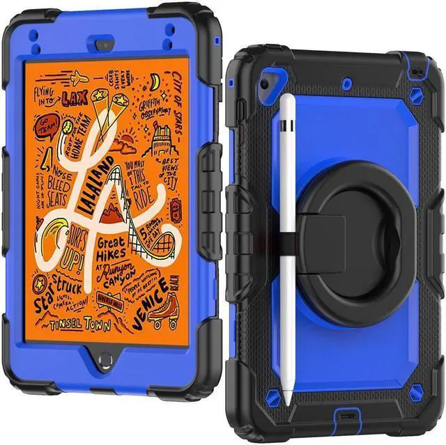 Alt view image 5 of 7 - BONAEVER For iPad Mini 5 / iPad Mini 4 Case with Screen Protector Shockproof Cover for iPad Mini 5th / 4th Generation 7.9 Inch with S Pen Holder Stand and Strap Shoulder Strap