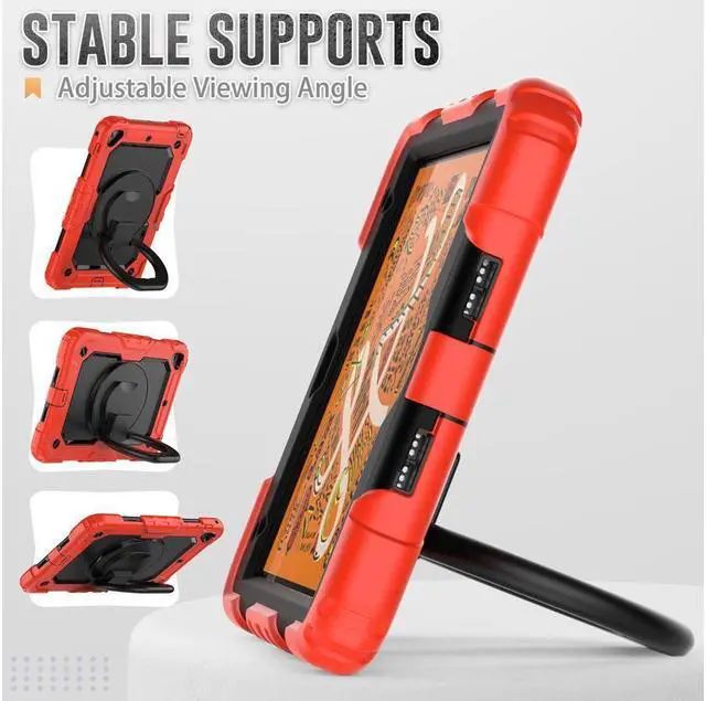 Alt view image 4 of 7 - BONAEVER For iPad Mini 5 / iPad Mini 4 Case with Screen Protector Shockproof Cover for iPad Mini 5th / 4th Generation 7.9 Inch with S Pen Holder Stand and Strap Shoulder Strap