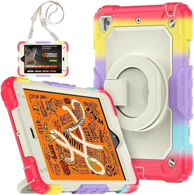 Main image of BONAEVER For iPad Mini 5 / iPad Mini 4 Case with Screen Protector Shockproof Cover for iPad Mini 5th / 4th Generation 7.9 Inch with S Pen Holder Stand and Strap Shoulder Strap