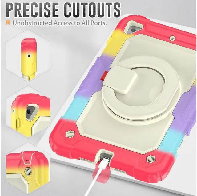 Alt view image 6 of 7 - BONAEVER For iPad Mini 5 / iPad Mini 4 Case with Screen Protector Shockproof Cover for iPad Mini 5th / 4th Generation 7.9 Inch with S Pen Holder Stand and Strap Shoulder Strap