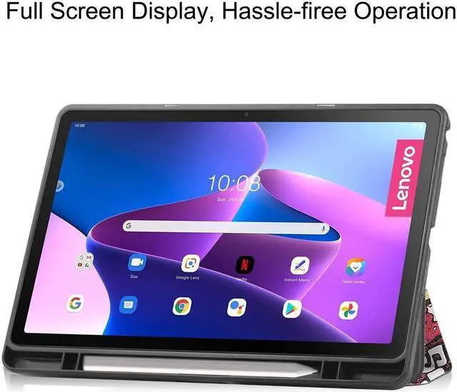 Alt view image 3 of 7 - BONAEVER For Lenovo Tab M10 Plus Case 10.6 Inch 2022 3rd Gen with Pen Holder Slim Stand Hard Back Shell Protective Smart Cover Case for Lenovo Tab M10 Plus 10.6" 2022 Release with Universal Stylus Pen