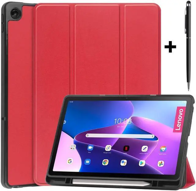 Main image of BONAEVER For Lenovo Tab M10 Plus Case 10.6 Inch 2022 3rd Gen with Pen Holder Slim Stand Hard Back Shell Protective Smart Cover Case for Lenovo Tab M10 Plus 10.6" 2022 Release with Universal Stylus Pen