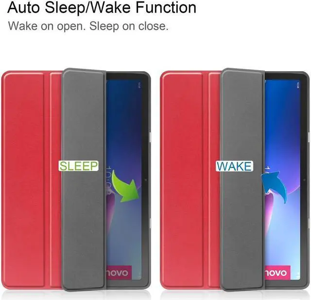 Alt view image 4 of 7 - BONAEVER For Lenovo Tab M10 Plus Case 10.6 Inch 2022 3rd Gen with Pen Holder Slim Stand Hard Back Shell Protective Smart Cover Case for Lenovo Tab M10 Plus 10.6" 2022 Release with Universal Stylus Pen