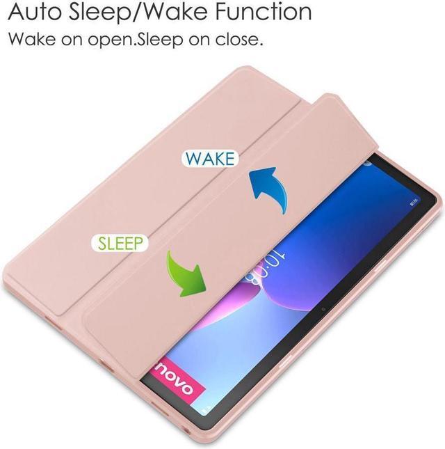 Alt view image 5 of 7 - Case For Lenovo Tab M10 Plus 10.6 Inch 2022 3rd Gen with Pencil Holder, Shockproof Cover Clear Transparent Back Shell, Auto Wake/Sleep for Lenovo Tab M10 Plus 10.6" 2022 with Universal Stylus Pen