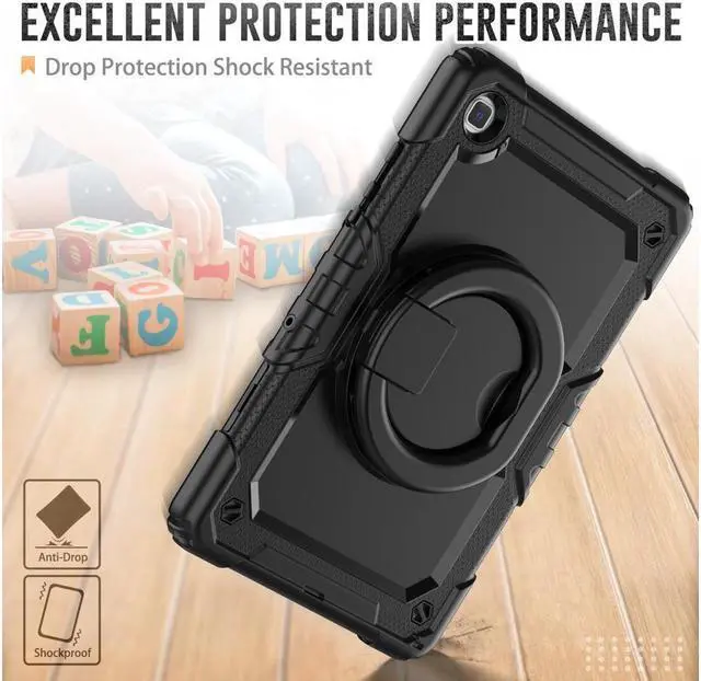 Alt view image 3 of 7 - BONAEVER For Samsung Galaxy Tab A7 Case 2020 SM-T500/T505/T507 with Screen Protector Shockproof Cover for 10.4 Inch Tab A7 with S Pen Holder Stand and Strap Shoulder Strap