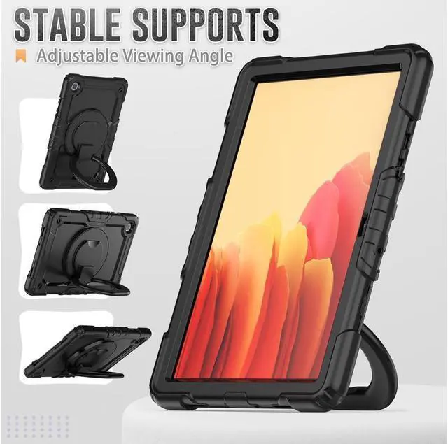 Alt view image 4 of 7 - BONAEVER For Samsung Galaxy Tab A7 Case 2020 SM-T500/T505/T507 with Screen Protector Shockproof Cover for 10.4 Inch Tab A7 with S Pen Holder Stand and Strap Shoulder Strap