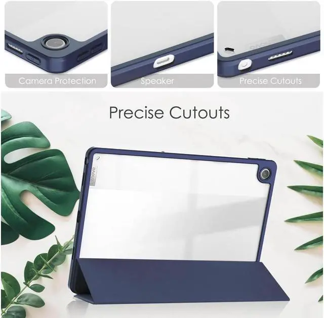 Alt view image 4 of 7 - Case For Lenovo Tab M10 Plus 10.6 Inch 2022 3rd Gen with Pencil Holder, Shockproof Cover Clear Transparent Back Shell, Auto Wake/Sleep for Lenovo Tab M10 Plus 10.6" 2022 with Universal Stylus Pen