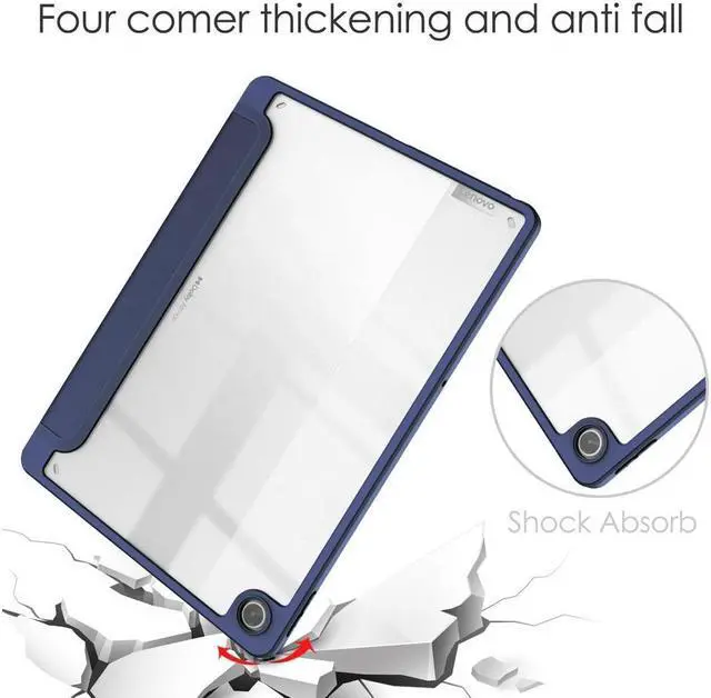 Alt view image 6 of 7 - Case For Lenovo Tab M10 Plus 10.6 Inch 2022 3rd Gen with Pencil Holder, Shockproof Cover Clear Transparent Back Shell, Auto Wake/Sleep for Lenovo Tab M10 Plus 10.6" 2022 with Universal Stylus Pen