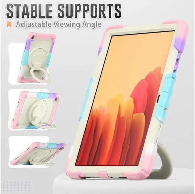 Alt view image 2 of 7 - BONAEVER For Samsung Galaxy Tab A7 Case 2020 SM-T500/T505/T507 with Screen Protector Shockproof Cover for 10.4 Inch Tab A7 with S Pen Holder Stand and Strap Shoulder Strap