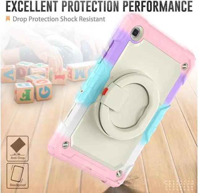Alt view image 5 of 7 - BONAEVER For Samsung Galaxy Tab A7 Case 2020 SM-T500/T505/T507 with Screen Protector Shockproof Cover for 10.4 Inch Tab A7 with S Pen Holder Stand and Strap Shoulder Strap
