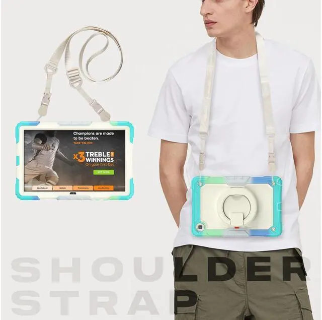 Alt view image 7 of 7 - BONAEVER For Samsung Galaxy Tab A7 Case 2020 SM-T500/T505/T507 with Screen Protector Shockproof Cover for 10.4 Inch Tab A7 with S Pen Holder Stand and Strap Shoulder Strap